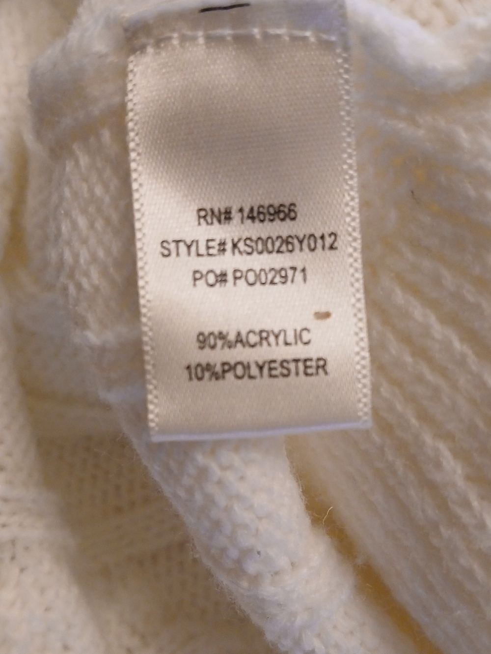 Poppies & Roses Girls Cream Cable-Knit Ruffle Dress - Picture 5 of 6